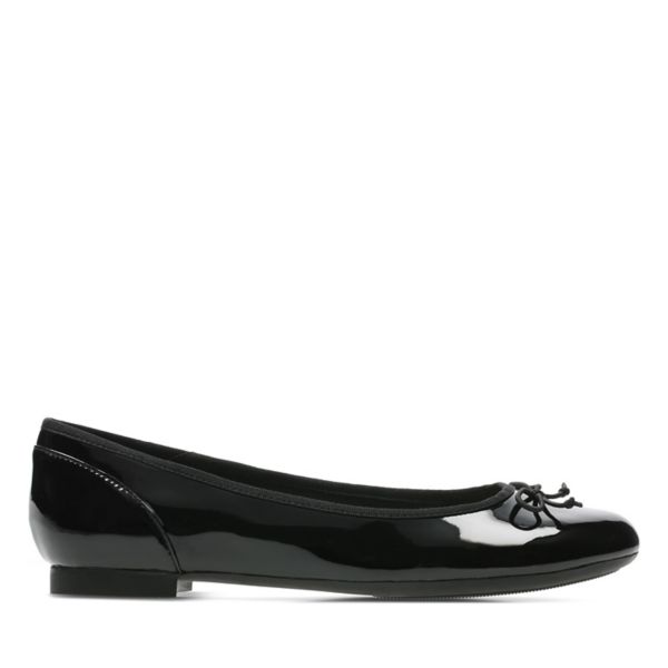Clarks Womens Couture Bloom Flat Shoes Black | CA-9026741